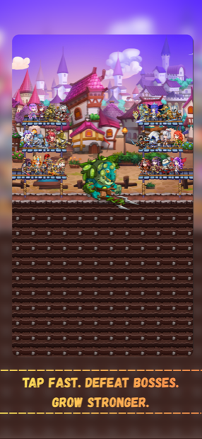 Hero Tap Legends boss battle gameplay